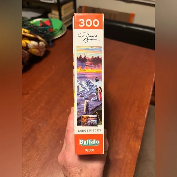 DARRELL BRUSH LARGE PIECE Lakeside Sunset Puzzle - Picture 3 of 10